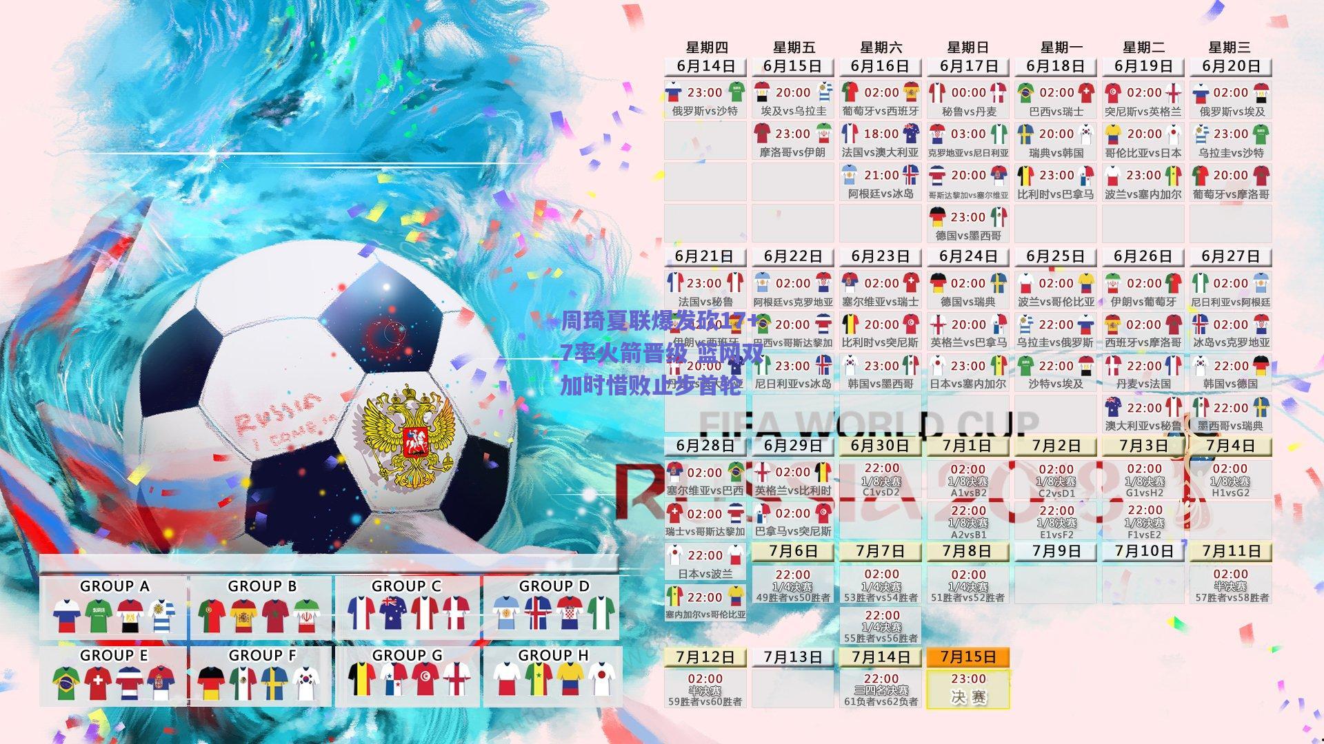 周琦夏联爆发砍17+7率火箭晋级 篮网双加时惜败止步首轮